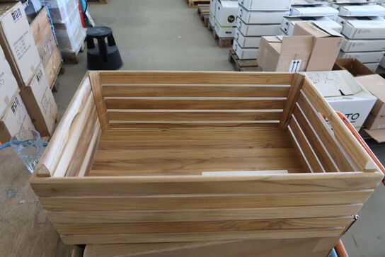 4 stk. Teak kasser 1/1   WOOD BY KEN STORKØKKEN 303555