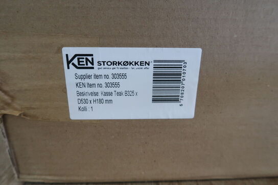 4 stk. Teak kasser 1/1   WOOD BY KEN STORKØKKEN 303555