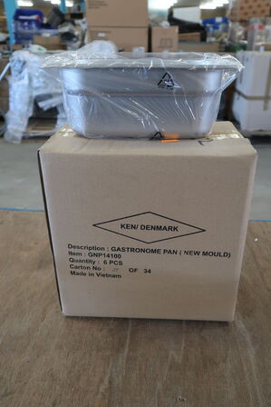6 stk. Kantinelåg1/4 GN D100 mm 2,7 ltr  EHG