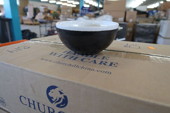 2 kasser (12 pr. stk.) Skål sort 47 cl Monochrome  CHURCHILL 1795 458938