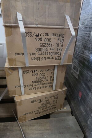 3 kasser (300 pr. stk.) Dessert/frokost gaffel  COSMOS 336008