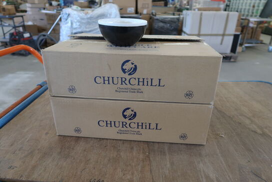 2 kasser (12 pr. stk.) Skål sort 47 cl Monochrome  CHURCHILL 1795 458938