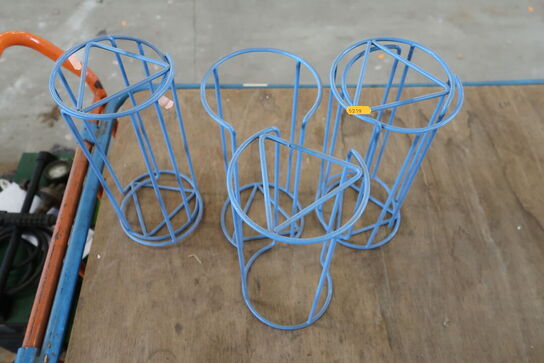 4 stk. Servietteholder i blå emalje 