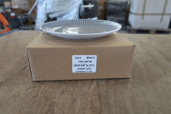 5 kasser (6 pr. stk.) Tallerken Flat Plate  KEN STOR KØKKEN   Daisy 