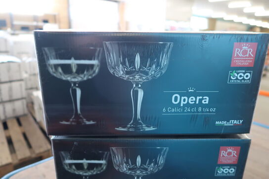 3 kasser (12 pr. stk.) Champagneskål 24 cl RCR   140042 Opera