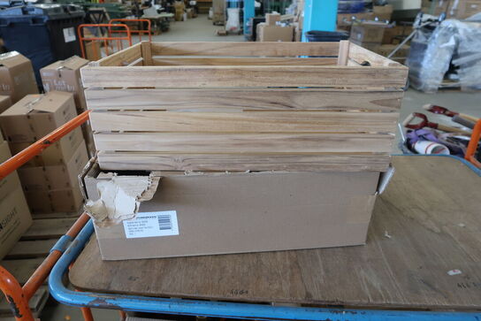 4 stk. Teak kasser 1/1   WOOD BY KEN STORKØKKEN 303555