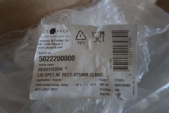 2 kasser (400 pr. stk.) Låg til madbakker  109905