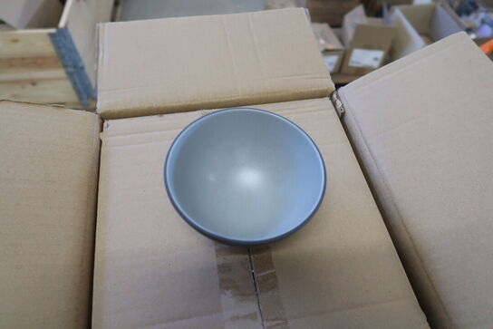 5 kasser (48 pr. stk.) Salatskål sort/grå Melamin KEN STOR KØKKEN 300388