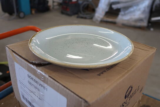 2 kasser (12 pr. stk.) Emalje Tallerken   CHURCHILL 1795   Coupe Plate  