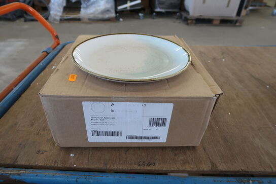 3 kasser (12 pr. stk.) Emalje Tallerken   CHURCHILL 1795  Evolve Coupe