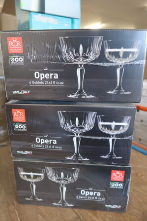 3 kasser (12 pr. stk.) Champagneskål 24 cl RCR   140042 Opera