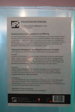 2 stk. Værnemiddelsskærm transparent akryl 300534