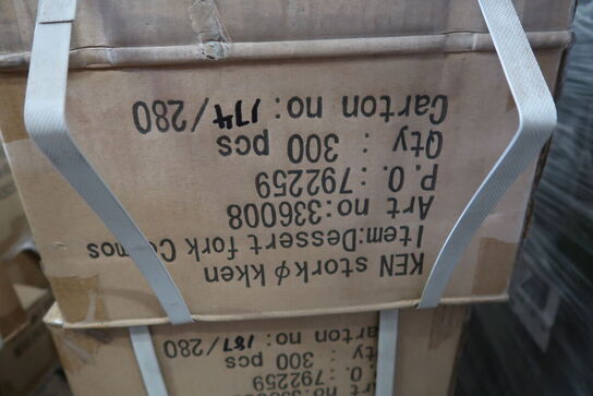 3 kasser (300 pr. stk.) Dessert/frokost gaffel  COSMOS 336008