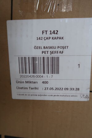 2 kasser (400 pr. stk.) Låg til madbakker  DUNI  550 CC PP KAPAK