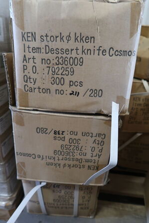 3 kasser (300 pr. stk.) Dessert/frokost kniv  L205 mm  COSMOS 336008