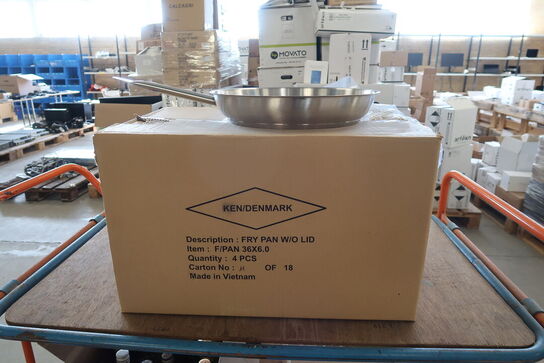 4 stk. Stegepander i stål  HORECA GROUP 201636