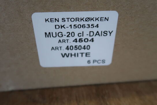 4 kasser (6 pr. stk.) Overkop hvid 20 cl KEN STORKØKKEN  Daisy