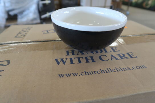 2 kasser (12 pr. stk.) Skål sort 47 cl Monochrome  CHURCHILL 1795 458938