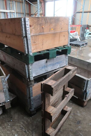 Div. Paller, pallerammer, reservedele, varelager m.m.