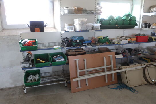 Sækkevogn, varelager, reservedele, værktøj, reol, opbevaringsvogn m.m.