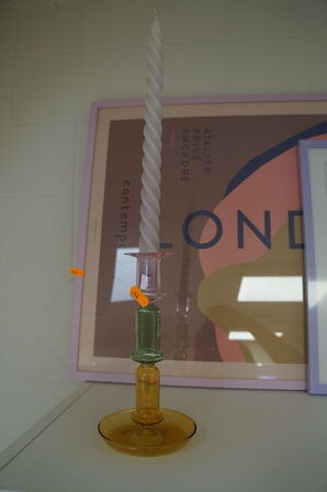 Lysestage & 2 stk. Billederammer