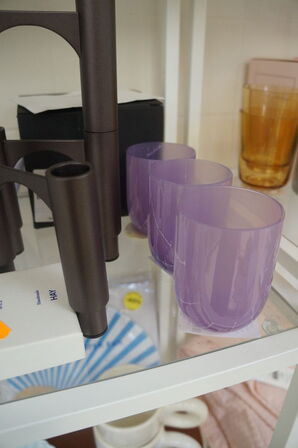 Lysestager, glas, m.v.