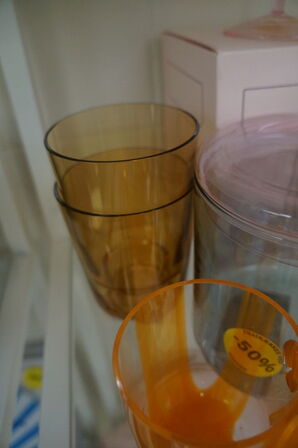 Diverse lysestager, glas, m.v.