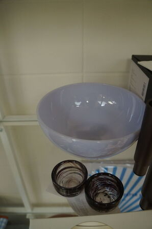 Lysestager, glas, m.v.