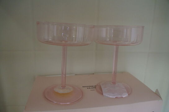 Diverse lysestager, glas, m.v.