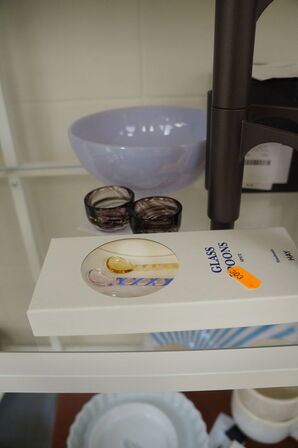 Lysestager, glas, m.v.