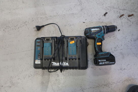 Akku håndværktøj MAKITA DHP456 med 1 stk. batteri samt lader
