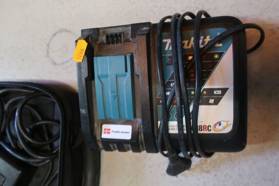 2 stk. ladere bl.a. MAKITA m.fl.