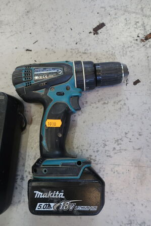 Akku håndværktøj MAKITA DHP456 med 1 stk. batteri samt lader