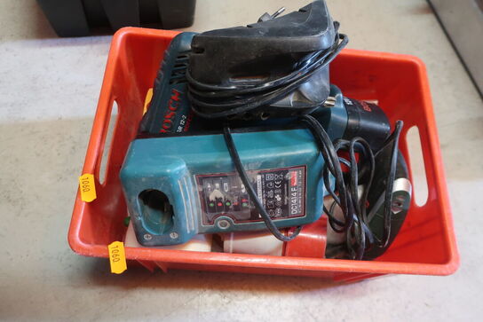 Kasse med div. Håndværktøj BOSCH m.fl.