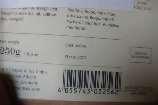 Div. Løs te i poser på 1 hylde