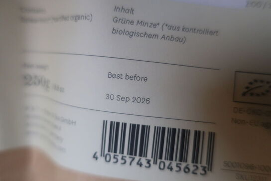 Div. Løs te i poser på 1 hylde