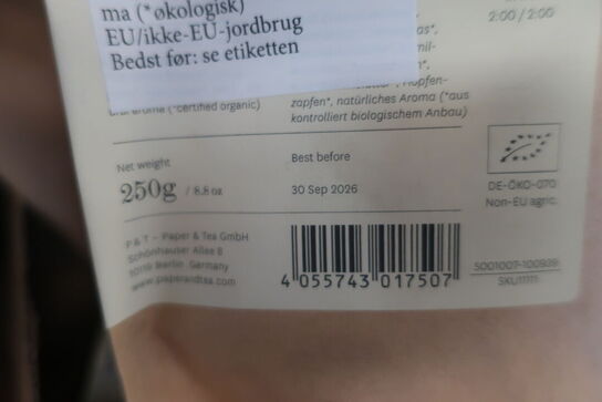 Div. Løs te i poser på 1 hylde