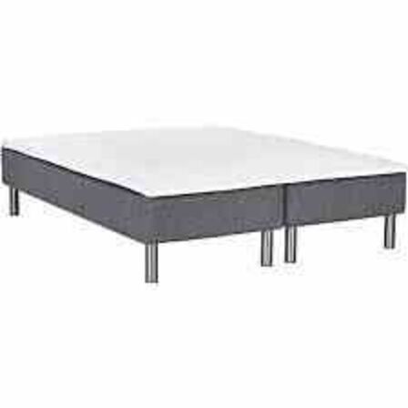 Nordisk Fjer boxmadrasseng 180x200 cm med stålben og topmadras 
