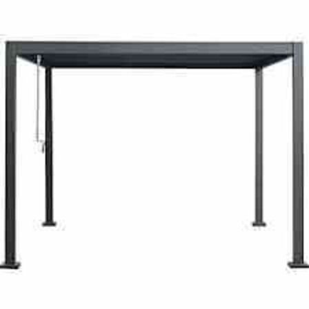 Søndervig pergola 3x3m Åbn og luk taget med håndtag 