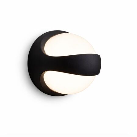 4 stk. akzent udendørs led væglampe ip65 aluminium sort d03(ubrugt)