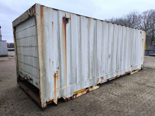 20' fods container m. rulleport Max påhængsvægt: 24000 KG Max V-værdi:0000 Lastbilkoble længde: 9,55 m