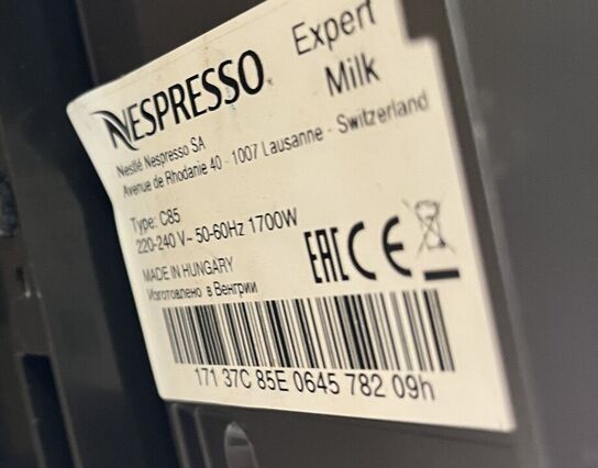 Kaffemaskine  Nespresso Expert C80