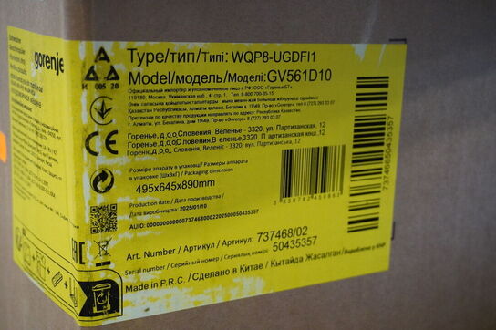 Opvaskemaskine GORENJE GV561D10