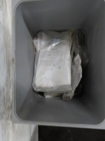 Indholdet på pallen