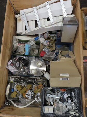 Indholdet på pallen