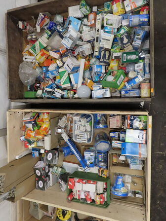 Indholdet på pallen