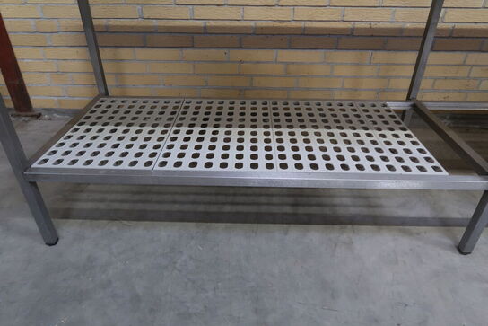 Rustfri stålbord med underhylde