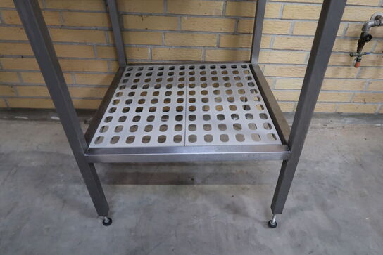 Rustfri tørrebane med underhylde