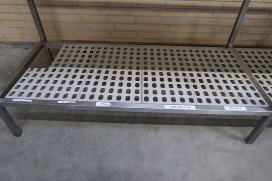 Rustfri stålbord med vask & underhylde