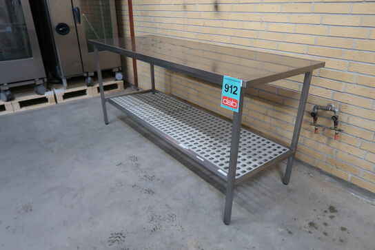 Rustfri stålbord med underhylde